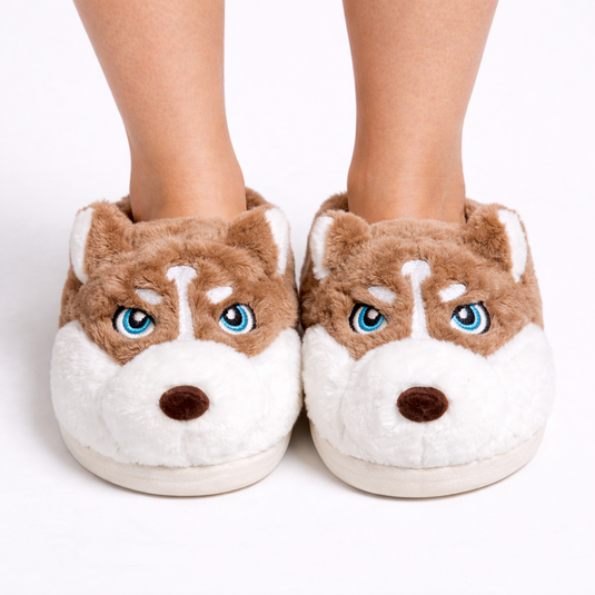 Evania - Cartoon Dog Fluffy Slippers