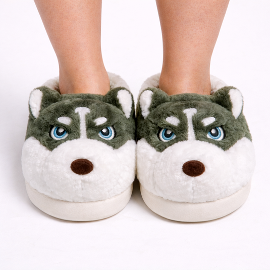 Evania - Cartoon Dog Fluffy Slippers